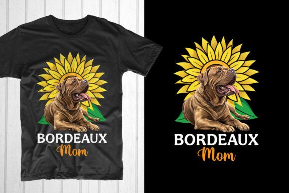 Bordeaux Mom Sunflower Graphics for T-Shirt Designs