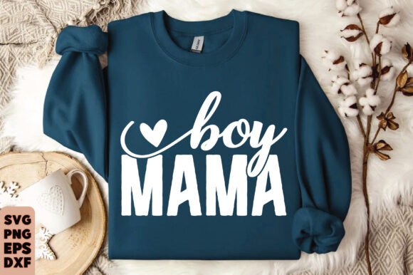 Boy Mama SVG, Boy Mom PNG: T-Shirt Design Graphics Review