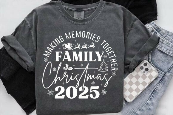 Christmas Crew 2025 Graphics for Festive T-Shirt Designs