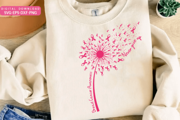Crafting with the Dandelion Breast Cancer Graphics for T-Shirt Designs