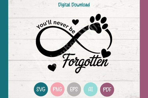 Dog Memorial SVG: Infinity Symbol Graphics & T-Shirt Designs