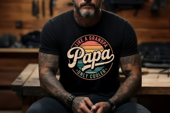 Funny Papa Grandpa Shirt Graphics for Modern T-Shirt Designs
