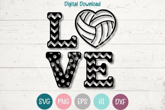 Love Volleyball Graphics for T-Shirt Designs & Marketing Campaigns