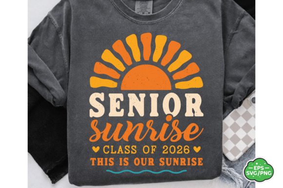 Senior Sunrise: A Versatile Graphic for Class of 2026 Merchandise