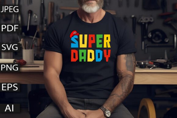 Super Daddy Shirt Design: Graphics & T-Shirt Designs