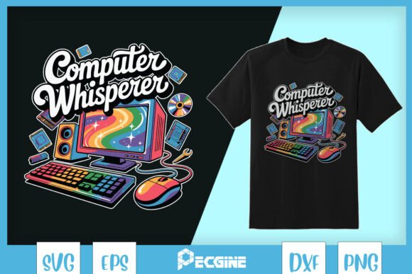 The Computer Whisperer: A T-Shirt Graphic for Casual & Creative Brands